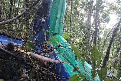 Tim SAR Temukan Ekor Helikopter PK-RGH Di Tanah Bumbu